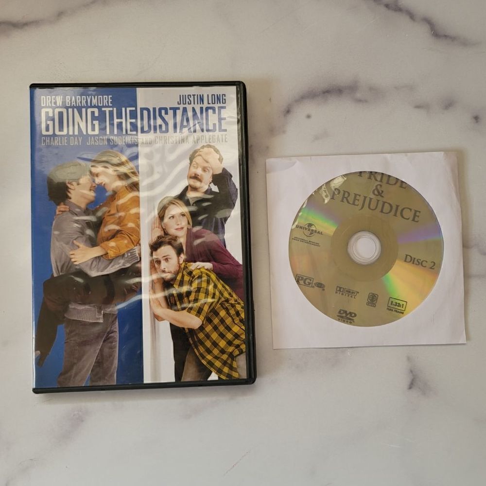 Is going the distance Pride and Prejudice DVD movie dics bundle of 2 romance rom
